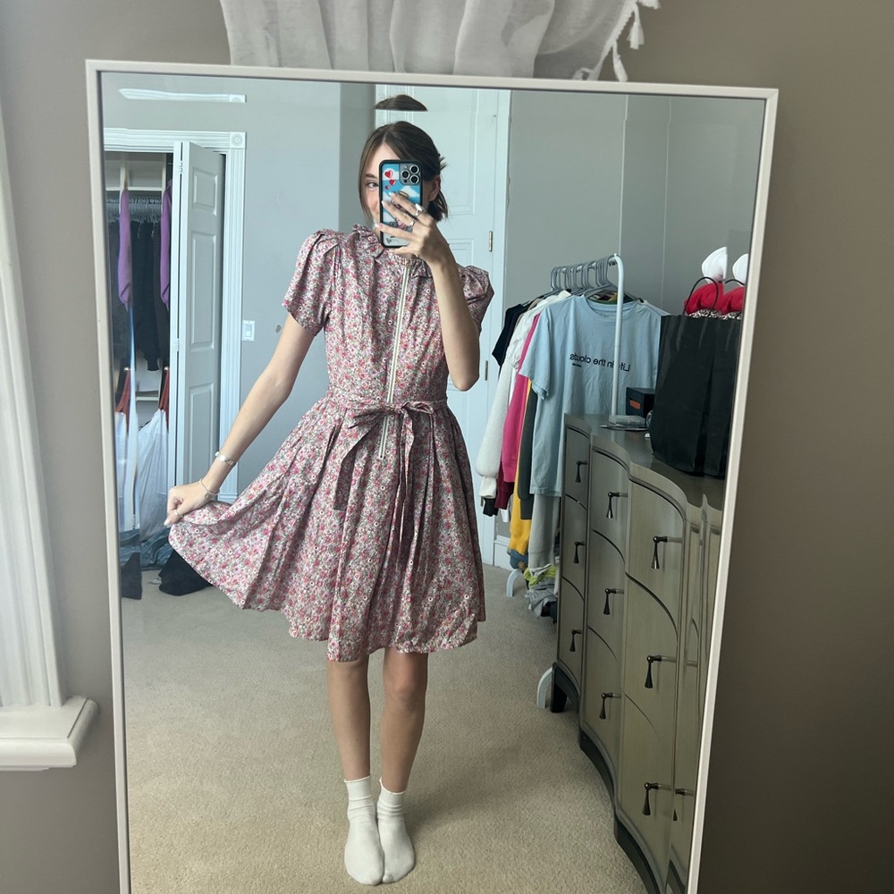 Ivy City Co Pink Floral Mini Dress